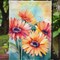 Edge Collections - 11 1/4" X 15 1/2" - Multicolor - Gerbera Daisies Decorative Garden Flag - 1 Piece